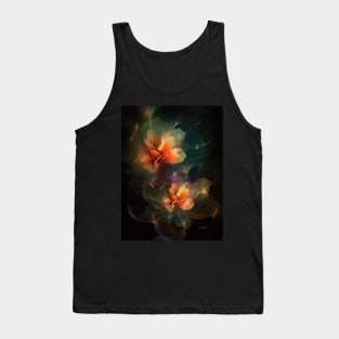 Orange nasturtiums with bright green leaves Tank Top